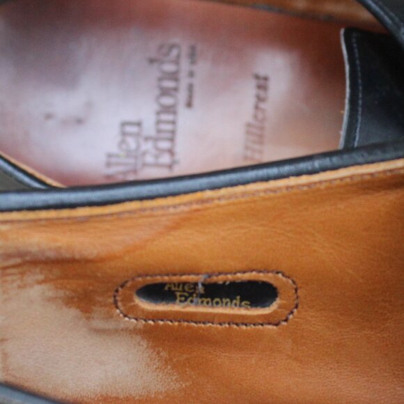 GUC, Allen Edmonds 'Hillcrest' Black Leather Derby, Men's 9.5 D, Made in USA - Picture 11 of 14